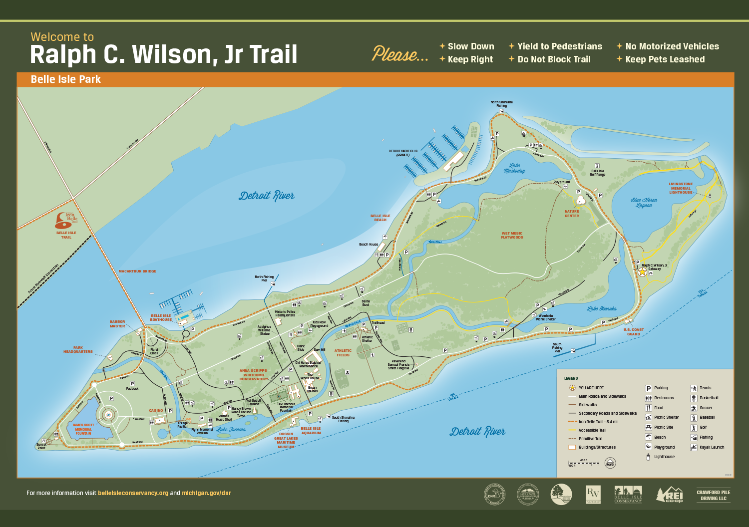 Ralph Wilson Gateway and Trail open on Belle Isle